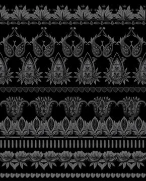 Seamless pattern, background with traditional paisley. Stock Illustration