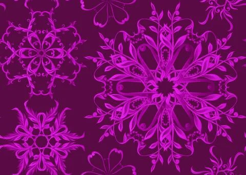 Seamless pattern, background with traditional paisley. Stock Illustration