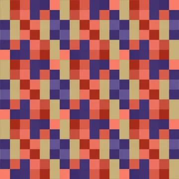 Seamless pattern background from a variety of multicolored squares. Stock Illustration