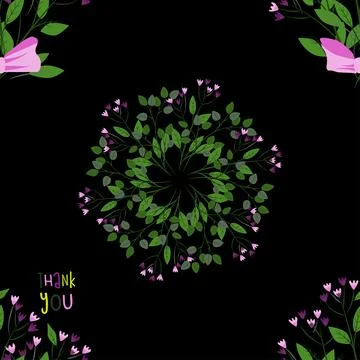 Seamless pattern background vector illustration of branches with leaves ber.. Stock Illustration