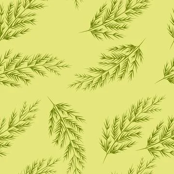Seamless pattern background vector illustration of branches with leaves ber.. Illustrazione stock