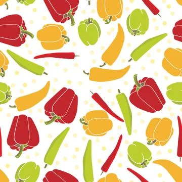 Seamless pattern background with vegetables. Stock Illustration