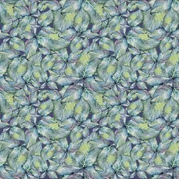 Seamless pattern background with watercolor green blue branch with leaves Stock Illustration