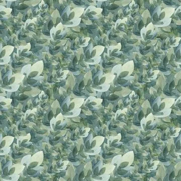 Seamless pattern background with watercolor green and blue abstract branch with Stock Illustration