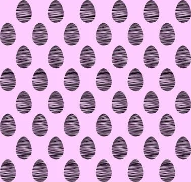 Seamless pattern, backgrounds, textures of colored abstract Easter eggs. Wate Stock Illustration