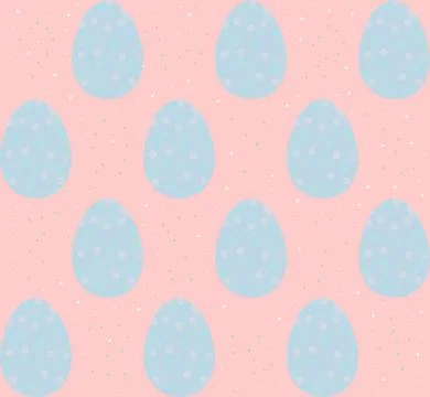 Seamless pattern, backgrounds, textures of colored abstract Easter eggs. Wate Stock Illustration