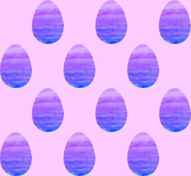Seamless pattern, backgrounds, textures of colored abstract Easter eggs. Wate Stock Illustration