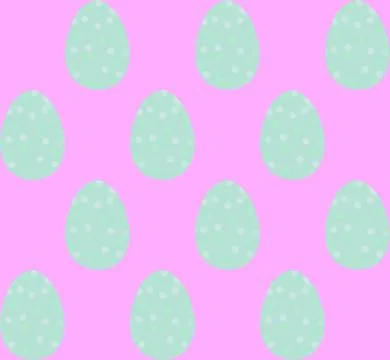 Seamless pattern, backgrounds, textures of colored abstract Easter eggs. Wate Stock Illustration
