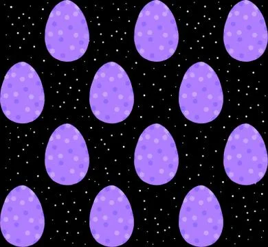 Seamless pattern, backgrounds, textures of colored abstract Easter eggs. Wate Stock Illustration