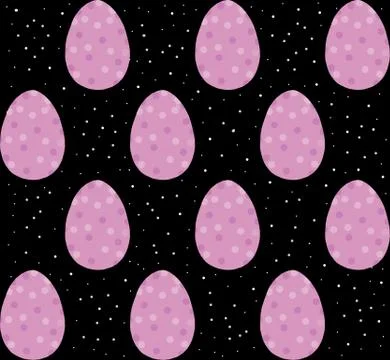 Seamless pattern, backgrounds, textures of colored abstract Easter eggs. Wate Stock Illustration