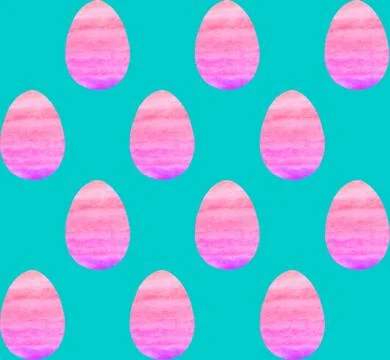 Seamless pattern, backgrounds, textures of colored abstract Easter eggs. Wate Stock Illustration