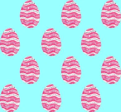 Seamless pattern, backgrounds, textures of colored abstract Easter eggs. Wate Stock Illustration