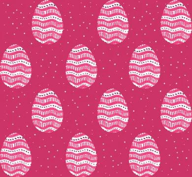 Seamless pattern, backgrounds, textures of colored abstract Easter eggs. Wate イラスト素材