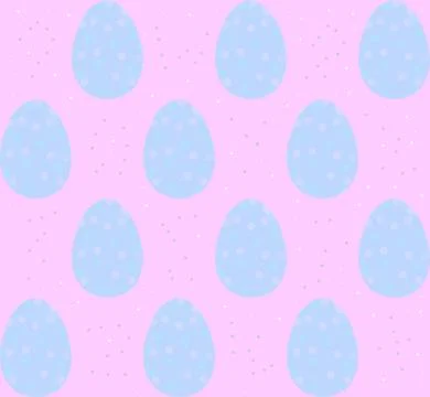 Seamless pattern, backgrounds, textures of colored abstract Easter eggs. Wate Stock Illustration