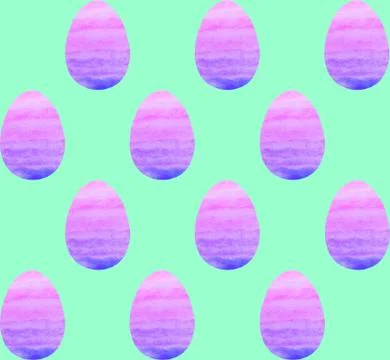 Seamless pattern, backgrounds, textures of colored abstract Easter eggs. Wate Stock Illustration