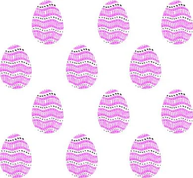 Seamless pattern, backgrounds, textures of colored abstract Easter eggs. Wate Illustrazione stock