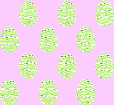 Seamless pattern, backgrounds, textures of colored abstract Easter eggs. Wate Stock Illustration