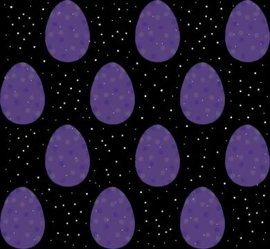 Seamless pattern, backgrounds, textures of colored abstract Easter eggs. Wate Stock Illustration