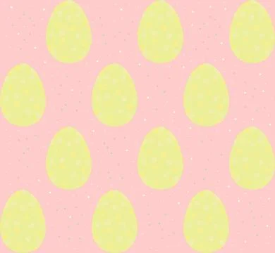 Seamless pattern, backgrounds, textures of colored abstract Easter eggs. Wate Stock Illustration