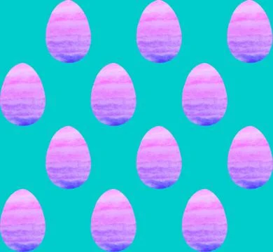 Seamless pattern, backgrounds, textures of colored abstract Easter eggs. Wate 스톡 일러스트