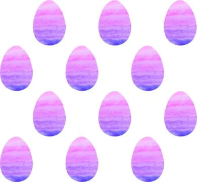 Seamless pattern, backgrounds, textures of colored abstract Easter eggs. Wate Stock Illustration