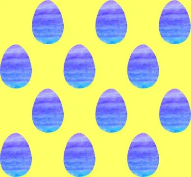 Seamless pattern, backgrounds, textures of colored abstract Easter eggs. Wate Stock Illustration