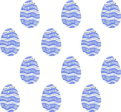 Seamless pattern, backgrounds, textures of colored abstract Easter eggs. Wate Stock Illustration