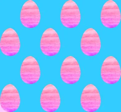 Seamless pattern, backgrounds, textures of colored abstract Easter eggs. Wate Stock Illustration