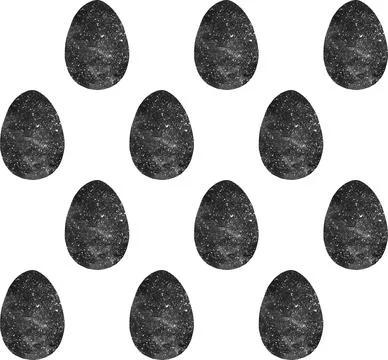 Seamless pattern, backgrounds, textures of colored abstract Easter eggs. Wate Stock Illustration