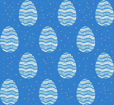 Seamless pattern, backgrounds, textures of colored abstract Easter eggs. Wate Stock Illustration