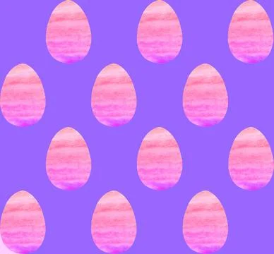 Seamless pattern, backgrounds, textures of colored abstract Easter eggs. Wate Stock Illustration