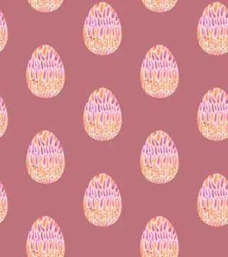 Seamless pattern, backgrounds, textures of multi colored abstract Easter eggs 스톡 일러스트