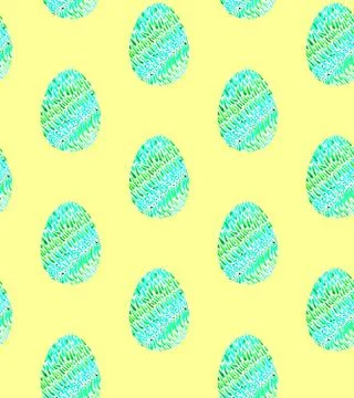 Seamless pattern, backgrounds, textures of multi colored abstract Easter eggs Stock Illustration