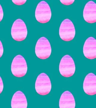 Seamless pattern, backgrounds, textures of multi colored abstract Easter eggs Stock Illustration