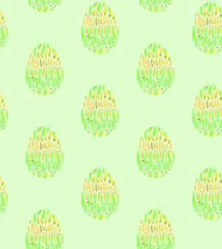 Seamless pattern, backgrounds, textures of multi colored abstract Easter eggs Stock Illustration