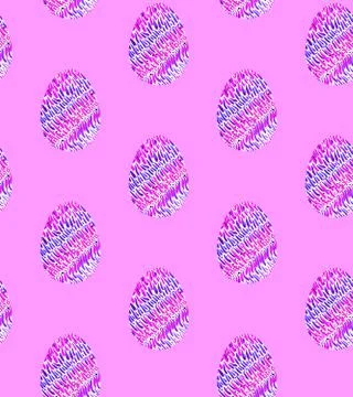 Seamless pattern, backgrounds, textures of multi colored abstract Easter eggs Stock Illustration