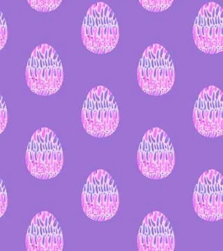 Seamless pattern, backgrounds, textures of multi colored abstract Easter eggs イラスト素材