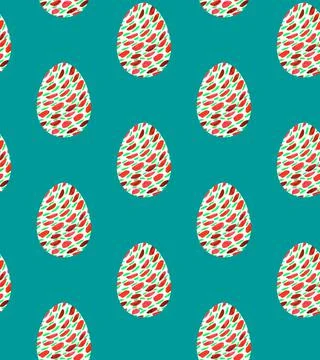Seamless pattern, backgrounds, textures of multi colored abstract Easter eggs Illustrazione stock