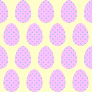 Seamless pattern, backgrounds, textures polca dot of Easter eggs. Illustrazione stock