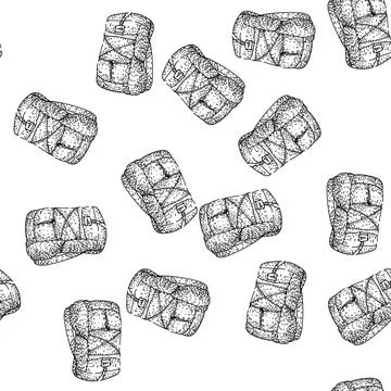 Seamless pattern Backpack traveling tool for hiking and outdoor adventure Stock Illustration