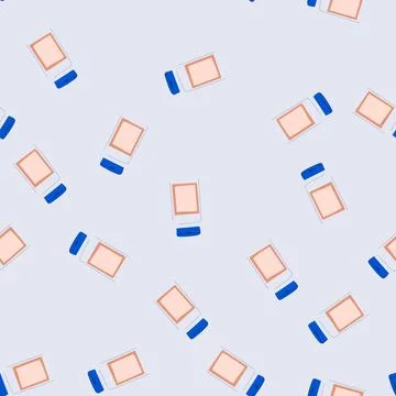 Seamless pattern bacteria antibiotic pills cartoon vector 库存插图