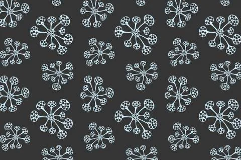 Seamless pattern bacteria biology organisms. Virus infection epidemic sick Stock Illustration