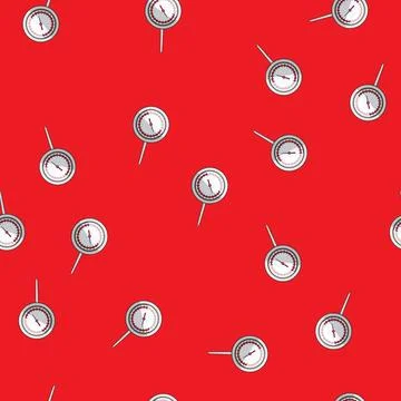 Seamless pattern bacteria compost thermometer cartoon vector 스톡 일러스트