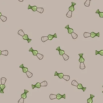 Seamless pattern badger shaving brush cartoon vector Stock Illustration