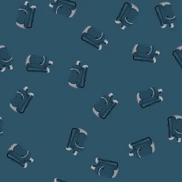 Seamless pattern bag backpack camp cartoon vector Illustrazione stock