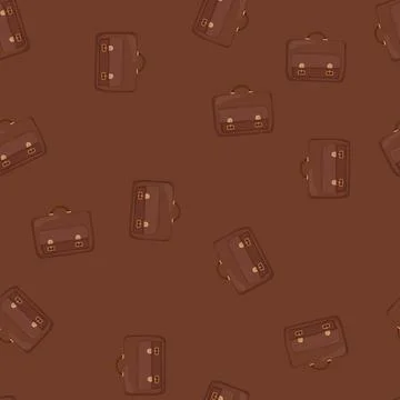 Seamless pattern bag briefcase color icon vector イラスト素材