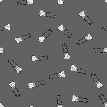 Seamless pattern bag zipper puller cartoon vector Stock Illustration