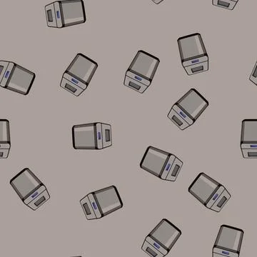 Seamless pattern bakery bread maker cartoon vector Illustrazione stock