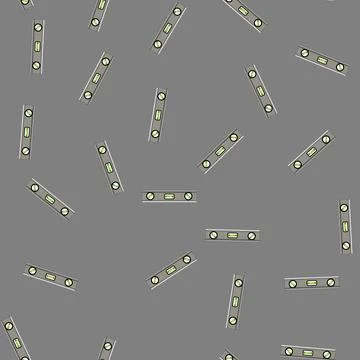 Seamless pattern balance level tool cartoon vector Stock Illustration