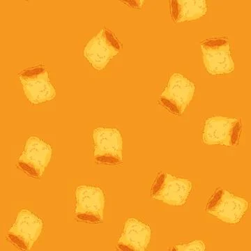 Seamless pattern bale haystack cartoon vector イラスト素材